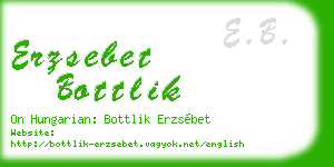 erzsebet bottlik business card